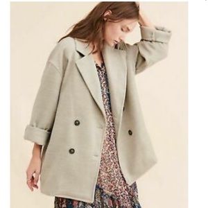 Free People | Hannah Double Breasted Blazer Peacoat Jacket Green
